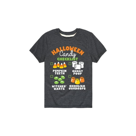 Instant Message - Halloween Candy Checklist - Youth Short Sleeve Tee
