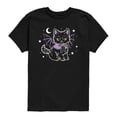 thumbnail image 1 of Instant Message - Halloween Cat Bat Toddler Short Sleeve Graphic T-Shirt, 1 of 5