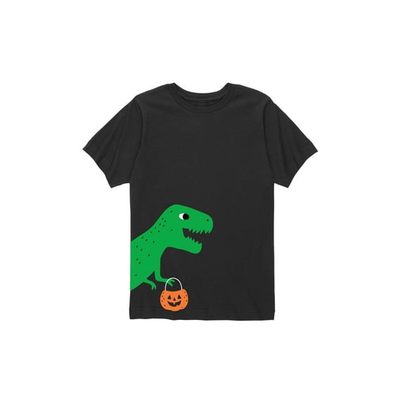 Instant Message - Halloween Dino Side Hit - Toddler Short Sleeve Tee