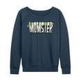 thumbnail image 1 of Instant Message - Halloween Momster  - Women's Lightweight French Terry Long Sleeve Shirt, 1 of 6