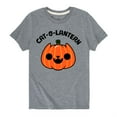 thumbnail image 1 of Instant Message - Halloween Pumpkins, Cats and Treats - Toddler and Youth Short Sleeve Graphic T-Shirt, 1 of 6