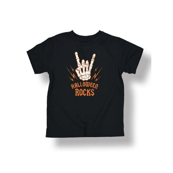 Instant Message - Halloween Rocks Skeleton Hand-TODDLER SHORT SLEEVE TEE-2T