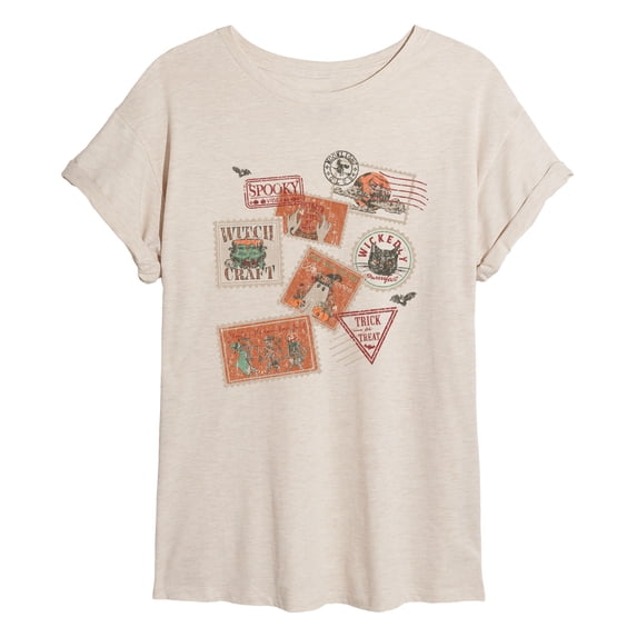Instant Message - Halloween Stamps Oversized Graphic T-Shirt