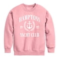 thumbnail image 1 of Instant Message - Hamptons Yacht Club Graphic Long Sleeve Fleece Sweatshirt, 1 of 4