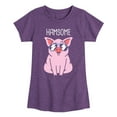 thumbnail image 1 of Instant Message - Hamsome Pig - Toddler & Youth Girls Short Sleeve Graphic T-Shirt, 1 of 6