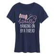 thumbnail image 1 of Instant Message - Hanging On By A Thread - Women's Short Sleeve Graphic T-Shirt, 1 of 6