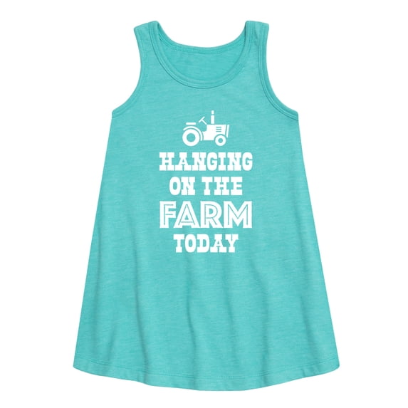Instant Message - Hanging On The Farm Today - Toddler & Youth Girls A-line Dress