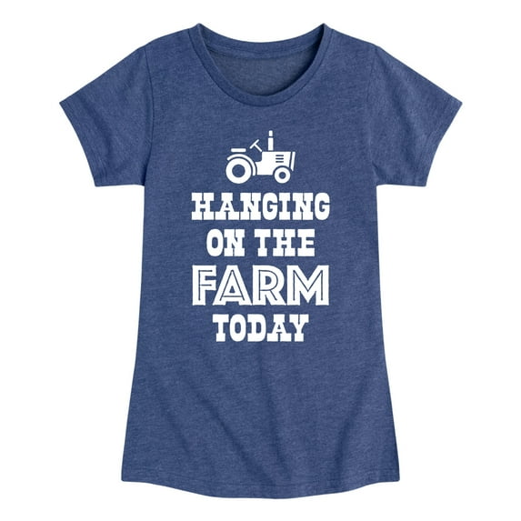 Instant Message - Hanging On The Farm Today - Toddler & Youth Girls Short Sleeve Graphic T-Shirt