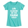 thumbnail image 1 of Instant Message - Hanging On The Farm Today - Toddler & Youth Girls Short Sleeve Graphic T-Shirt, 1 of 6