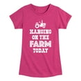 thumbnail image 1 of Instant Message - Hanging On The Farm Today - Toddler & Youth Girls Short Sleeve Graphic T-Shirt, 1 of 6