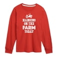 thumbnail image 1 of Instant Message - Hanging On The Farm Today - Toddler & Youth Long Sleeve Graphic T-Shirt, 1 of 6
