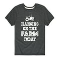 thumbnail image 1 of Instant Message - Hanging On The Farm Today - Toddler & Youth Short Sleeve Graphic T-Shirt, 1 of 6