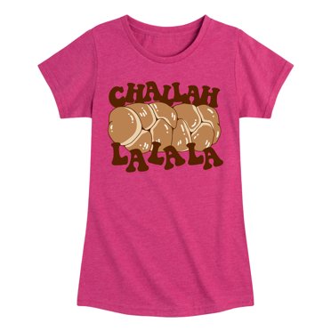 Instant Message - Hanukkah - Challah LaLaLa - Toddler & Youth Girls Short Sleeve Graphic T-Shirt