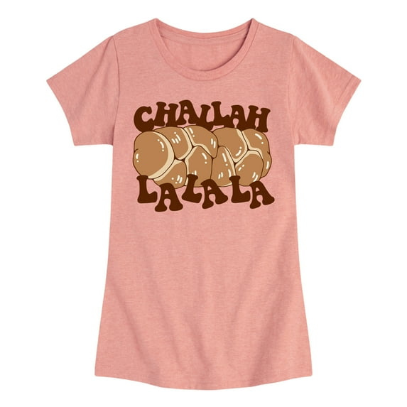 Instant Message - Hanukkah - Challah LaLaLa - Toddler & Youth Girls Short Sleeve Graphic T-Shirt