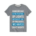 thumbnail image 1 of Instant Message - Hanukkah Is The Festival Of Lights - Youth Short Sleeve Tee, 1 of 5