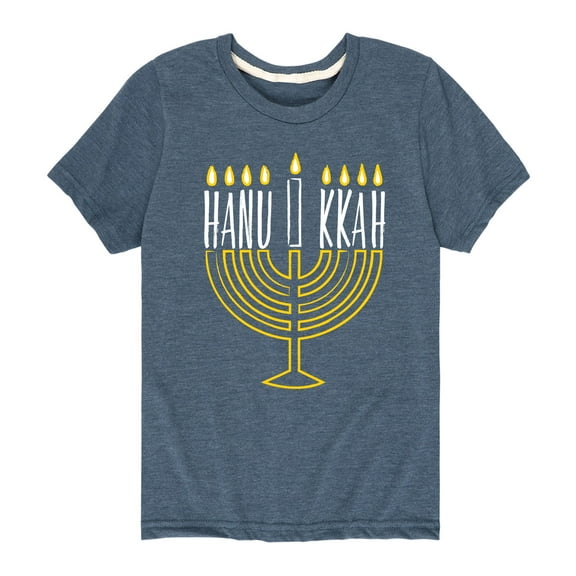 Instant Message - Hanukkah Menorah - Toddler And Youth Short Sleeve T-Shirt