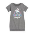thumbnail image 1 of Instant Message - Happier Thoughts - Toddler And Youth Girls Fleece Dress, 1 of 1