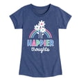 thumbnail image 1 of Instant Message - Happier Thoughts - Toddler And Youth Girls Short Sleeve Graphic T-Shirt, 1 of 6