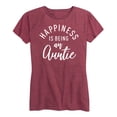 thumbnail image 1 of Instant Message - Happiness Auntie - Women's Short Sleeve Graphic T-Shirt, 1 of 6