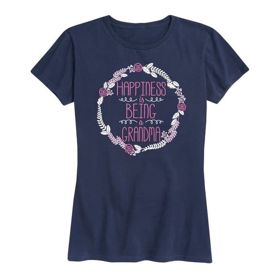 Instant Message - Happiness Is Being A Grandma - Women's Short Sleeve Graphic T-Shirt