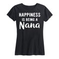 thumbnail image 1 of Instant Message - Happiness Is Being A Nana Gift for Grandma - Women's Short Sleeve Graphic T-Shirt, 1 of 5