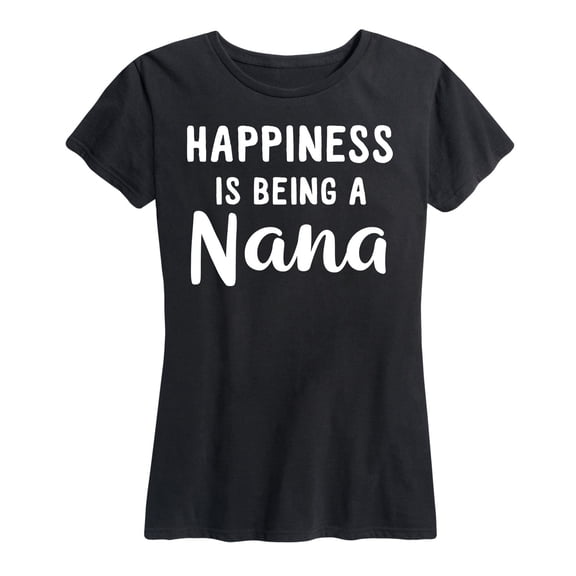 Instant Message - Happiness Is Being A Nana Gift for Grandma - Women's Short Sleeve Graphic T-Shirt