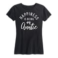 thumbnail image 1 of Instant Message - Happiness Is Being An Auntie - Women's Short Sleeve Graphic T-Shirt, 1 of 6