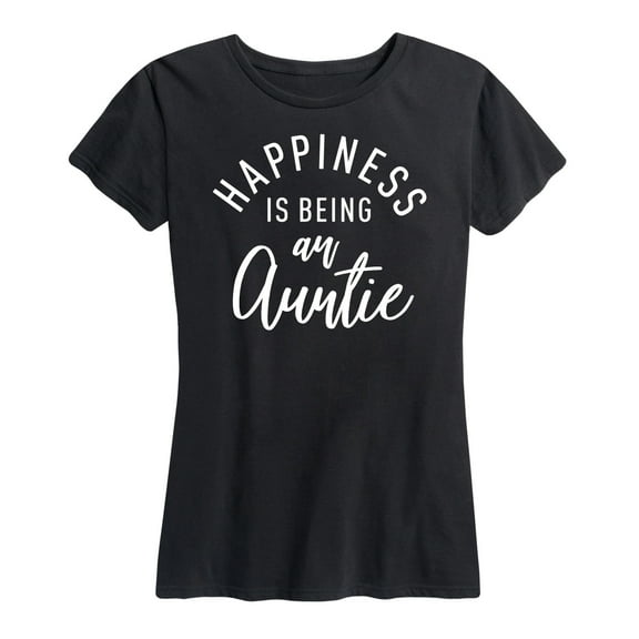 Instant Message - Happiness Is Being An Auntie - Women's Short Sleeve Graphic T-Shirt