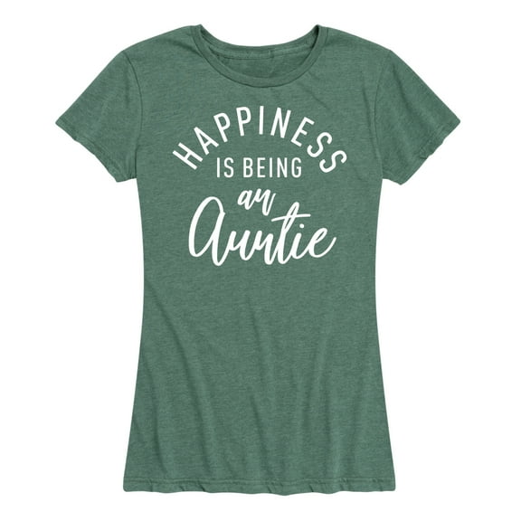 Instant Message - Happiness Is Being An Auntie - Women's Short Sleeve Graphic T-Shirt