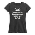 thumbnail image 1 of Instant Message - Happiness Is Camping With My Dog - - Women's Short Sleeve Graphic T-Shirt, 1 of 5