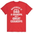 thumbnail image 1 of Instant Message - Happiness Is Dad Grandpa Great Grandpa - Father's Day - Men's Short Sleeve Graphic T-Shirt, 1 of 5