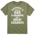 thumbnail image 1 of Instant Message - Happiness Is Dad Grandpa Great Grandpa - Father's Day - Men's Short Sleeve Graphic T-Shirt, 1 of 5