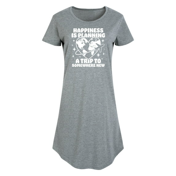 Instant Message - Happiness Is Planning A Trip To Somewhere New - Women's Any Way Dress