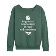 thumbnail image 1 of Instant Message - Happiness Measured Cups - Women's Lightweight French Terry Long Sleeve Shirt, 1 of 6