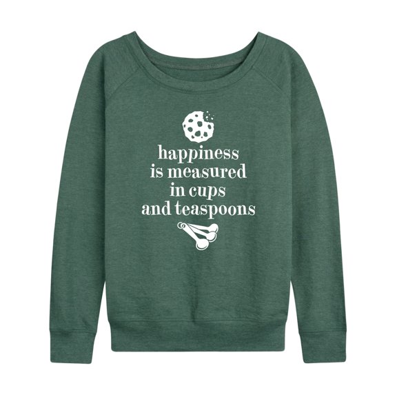 Instant Message - Happiness Measured Cups - Women's Lightweight French Terry Long Sleeve Shirt
