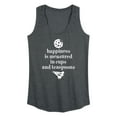 thumbnail image 1 of Instant Message - Happiness Measured Cups - Women's Racerback Tank Top, 1 of 6