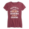 thumbnail image 1 of Instant Message - Happiness Mom Grandma Great Grandma - Women's Short Sleeve Graphic T-Shirt, 1 of 5