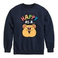 thumbnail image 1 of Instant Message - Happy As A Quokka - Toddler & Youth Crewneck Fleece Sweatshirt, 1 of 6