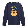 thumbnail image 1 of Instant Message - Happy As A Quokka - Toddler & Youth Long Sleeve Graphic T-Shirt, 1 of 6