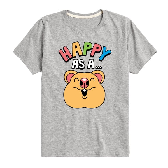 Instant Message - Happy As A Quokka - Toddler & Youth Short Sleeve Graphic T-Shirt