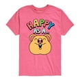 thumbnail image 1 of Instant Message - Happy As A Quokka - Toddler & Youth Short Sleeve Graphic T-Shirt, 1 of 5
