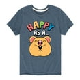 thumbnail image 1 of Instant Message - Happy As A Quokka - Toddler & Youth Short Sleeve Graphic T-Shirt, 1 of 6