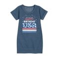 thumbnail image 1 of Instant Message - Happy Birthday USA - Celebratory Cake - Toddler & Youth Girls Fleece Dress, 1 of 6