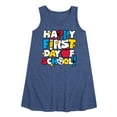thumbnail image 1 of Instant Message - Happy First Day Of School - Toddler & Youth Girls A-line Dress, 1 of 5