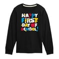 thumbnail image 1 of Instant Message - Happy First Day Of School - Toddler & Youth Long Sleeve Graphic T-Shirt, 1 of 5