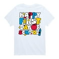 thumbnail image 1 of Instant Message - Happy First Day Of School - Toddler & Youth Short Sleeve Graphic T-Shirt, 1 of 6