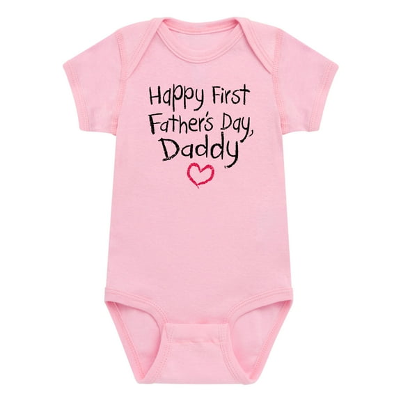 Instant Message - Happy First Father's Day - Infant Baby One Piece