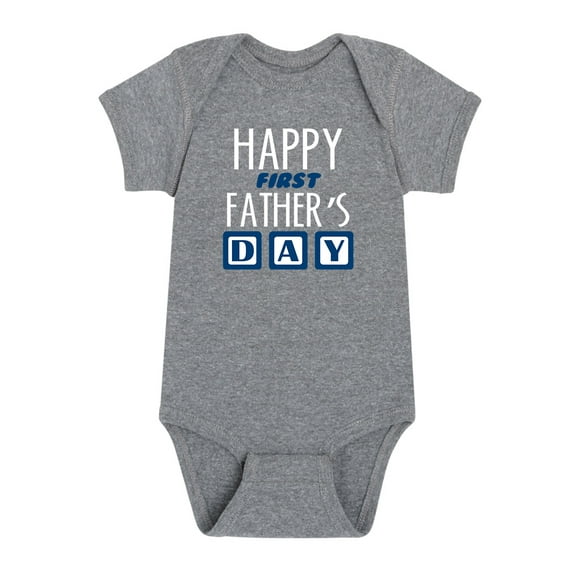 Instant Message - Happy First Father's Day - Infant Baby One Piece