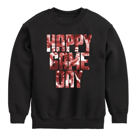 Instant Message - Happy Game Day Football - Toddler & Youth Crewneck Fleece Sweatshirt