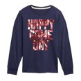 thumbnail image 1 of Instant Message - Happy Game Day Football - Toddler & Youth Long Sleeve Graphic T-Shirt, 1 of 6